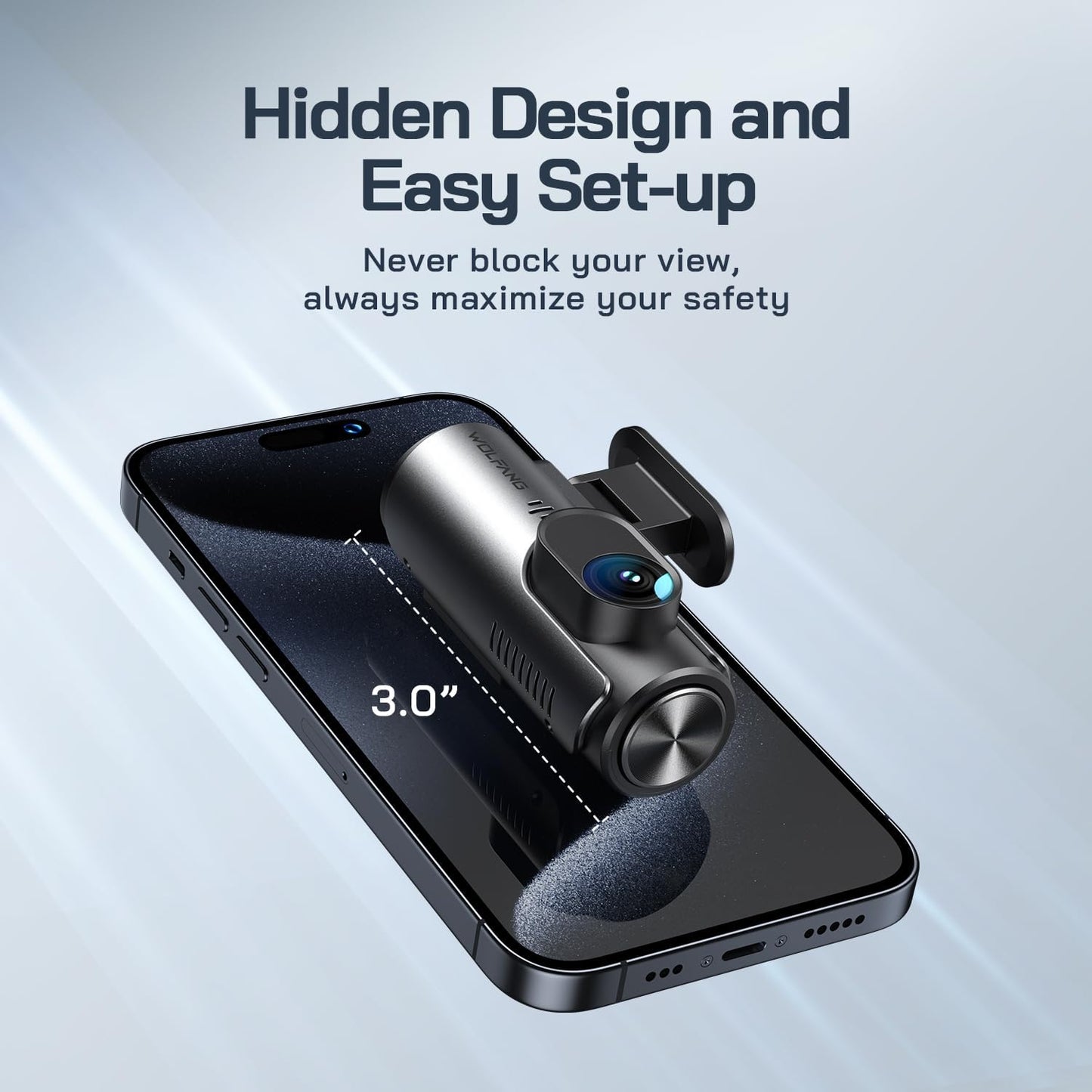 4K Dash Cam Front and Rear WiFi Dashcam, Dual Car Camera Dash Cam with Super Night Vision, Loop Recording, G-Sensor, 170 Wide Angle, Parking Guard, with SD Card, APP Control