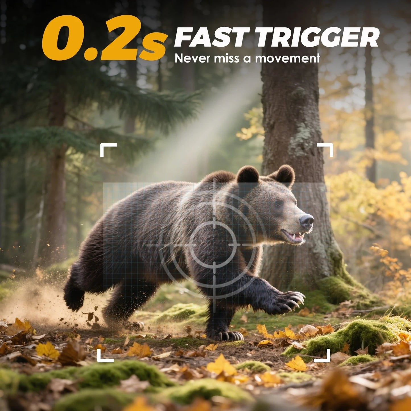 Cocobear Trail Camera 36MP 2K , 850nm IR Night Vision, Motion Detect, 2" Display, IP66 Waterproof