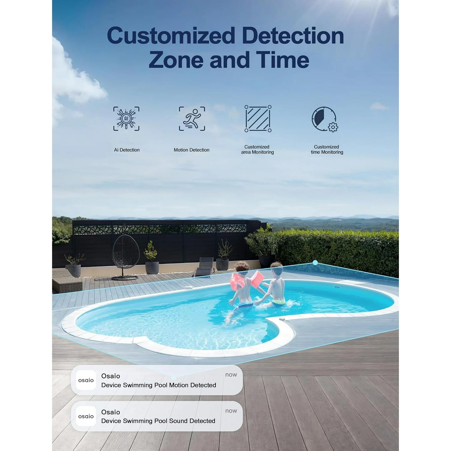 Security Cameras Outdoor for Home 2K IP65 Waterproof Home Surveillance Camera with 2-Way Audio Night Vision