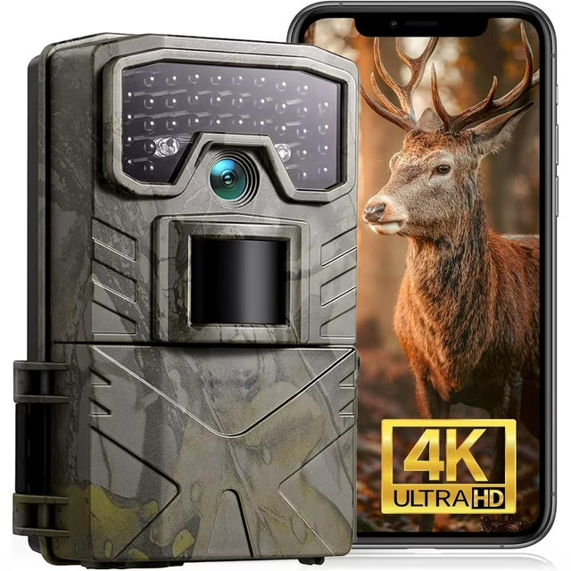 20MP 1080P Trail Camera with Professional IP66 Waterproof Design for Wildlife Watching with Low Glow IR LEDs Hunting Cam