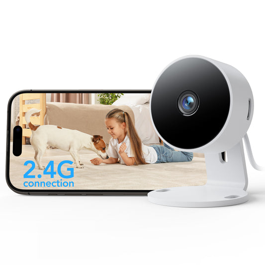 Indoor Security Cam, 1080P, Night Vision, AI Detection, 2-Way Audio, Cloud/SD, WiFi, Alexa/Google,2 PCS